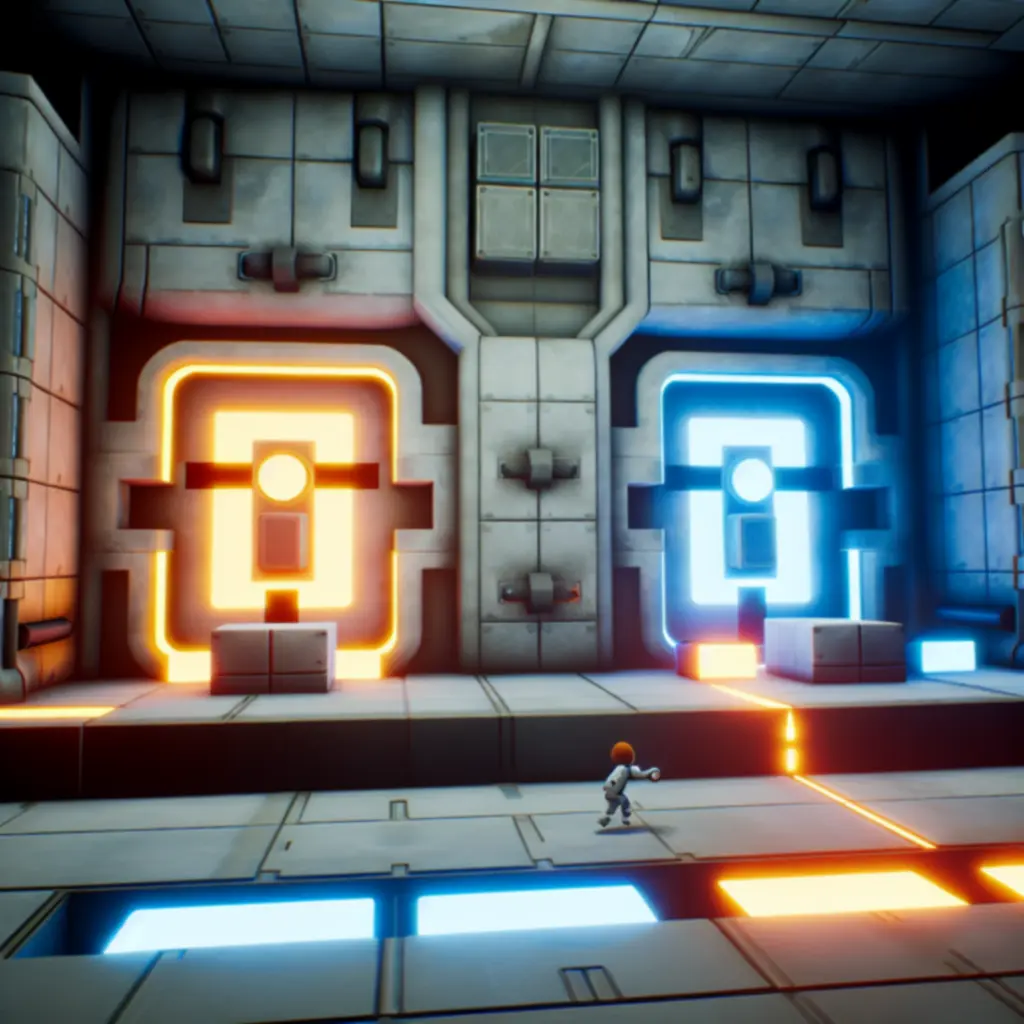 Kadr z gry Portal 2 podczas testu komorowego