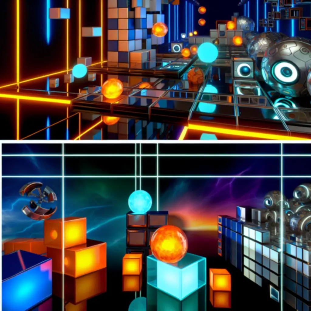 Kolaż popularnych tytułów z gatunku gier logicznych i akcji